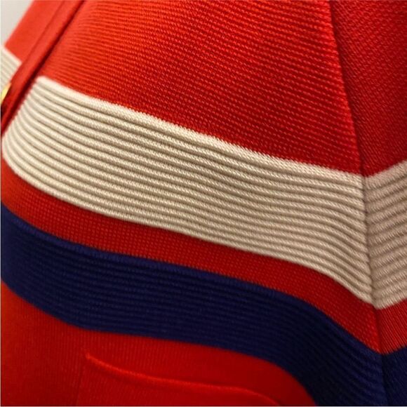 NWT Gucci Red and Blue Striped Cardigan oversized Sweater, XS - Picture 5 of 13